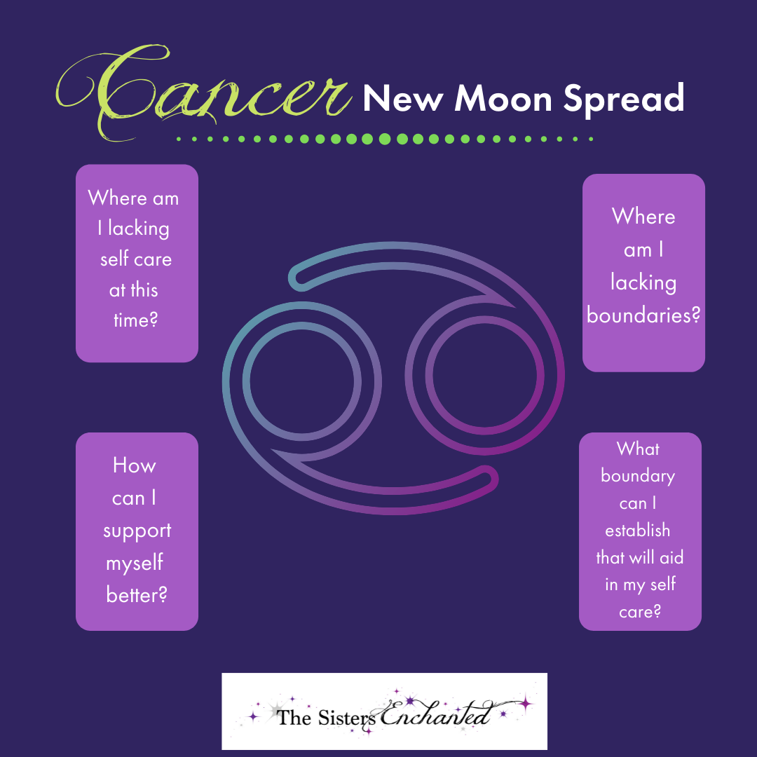 cancer new moon, the sisters enchanted
